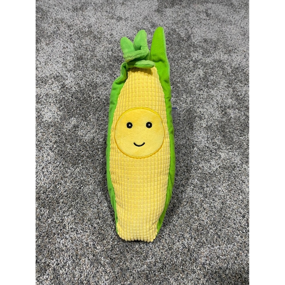 Giftable World 16" Maize Corn Cob Plush Squeaker Toy Yellow Green P19147-J